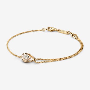 Gold Pandora Brilliance 0.50 ct tw Double Bracelets | 9158462-VL