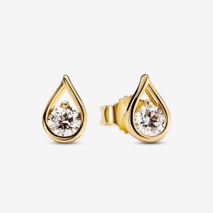 Gold Pandora Brilliance 0.50 ct tw Stud Lab-Created Diamond Earrings | 0912745-CW