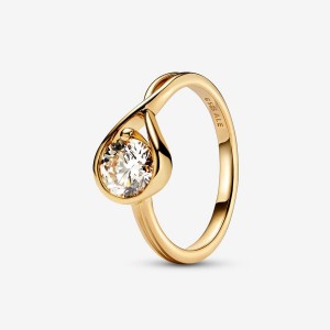 Gold Pandora Brilliance 1.00 ct tw Lab-Created Diamond Rings | 3184695-IC