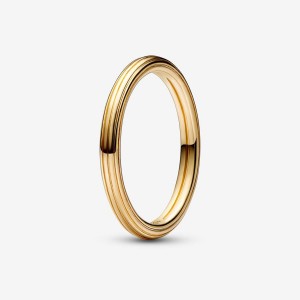 Gold Plated Pandora ME Band Rings | 4853261-MS