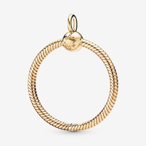 Gold Plated Pandora Moments Medium O Charm Holders | 0397251-CR