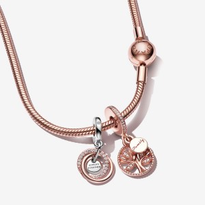 Rose Gold Plated Pandora Charm Holders | 4527193-IJ