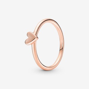 Rose Gold Plated Pandora Freehand Heart & Promise Rings | 3051784-KL