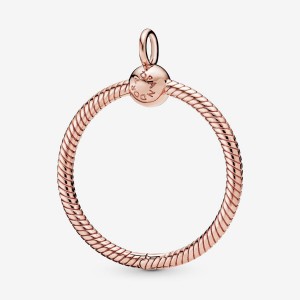 Rose Gold Plated Pandora Moments Medium O Charm Holders | 3201794-EL