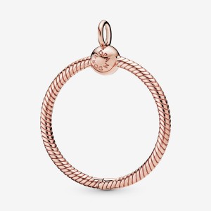 Rose Gold Plated Pandora Moments Medium O Charm Pendants | 1795682-AV