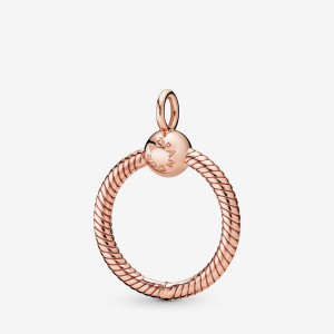 Rose Gold Plated Pandora Moments Small O Charm Holders | 1495673-BX