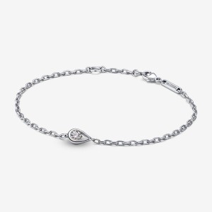 Sterling Silver Pandora Brilliance 0.15 ct tw Bracelets | 6843752-UB