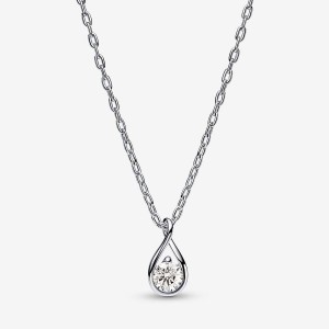 Sterling Silver Pandora Brilliance 0.25 ct tw Necklaces | 1056793-OU