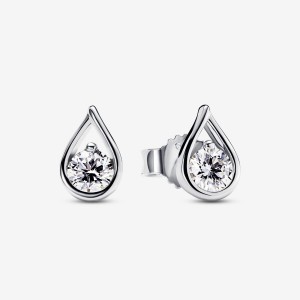 Sterling Silver Pandora Brilliance 0.50 ct tw Earrings | 1354086-FV