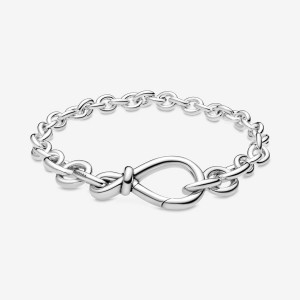 Sterling Silver Pandora Chunky Infinity Knot Non-charm Bracelets | 2961035-TP