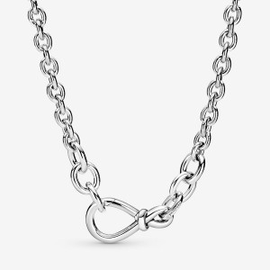 Sterling Silver Pandora Chunky Infinity Knot Pendant Necklaces | 6910284-EQ