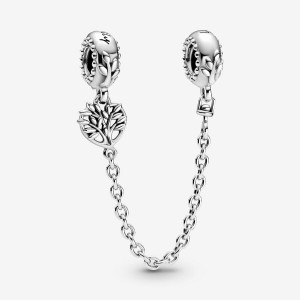 Sterling Silver Pandora Heart Family Tree Safety Safety Chains | 1892075-QR