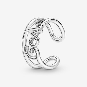 Sterling Silver Pandora ME Goals Open Statement Rings | 3601295-VJ