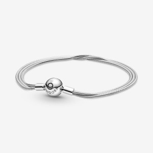 Sterling Silver Pandora Moments Multi Snake Charm Bracelets | 7582193-DE