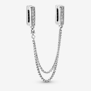 Sterling Silver Pandora Reflexions™ Sparkling Safety Clip Safety Chains | 9876243-JX