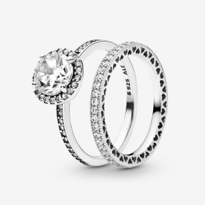 Sterling Silver Pandora Ring Sets | 3042158-TM