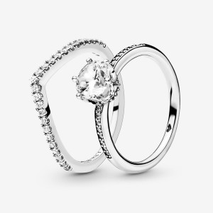 Sterling Silver Pandora Ring Sets | 3157609-OD