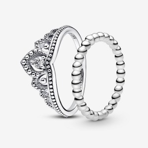 Sterling Silver Pandora Ring Sets | 4830216-QS