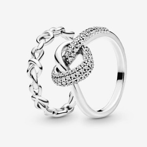 Sterling Silver Pandora Ring Sets | 9207614-KE