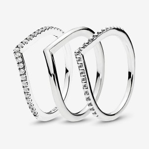 Sterling Silver Pandora Ring Sets | 9857046-SE