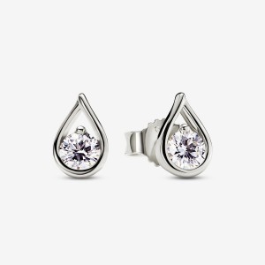 White Gold Pandora Brilliance 0.50 ct tw Earrings | 1349507-DF