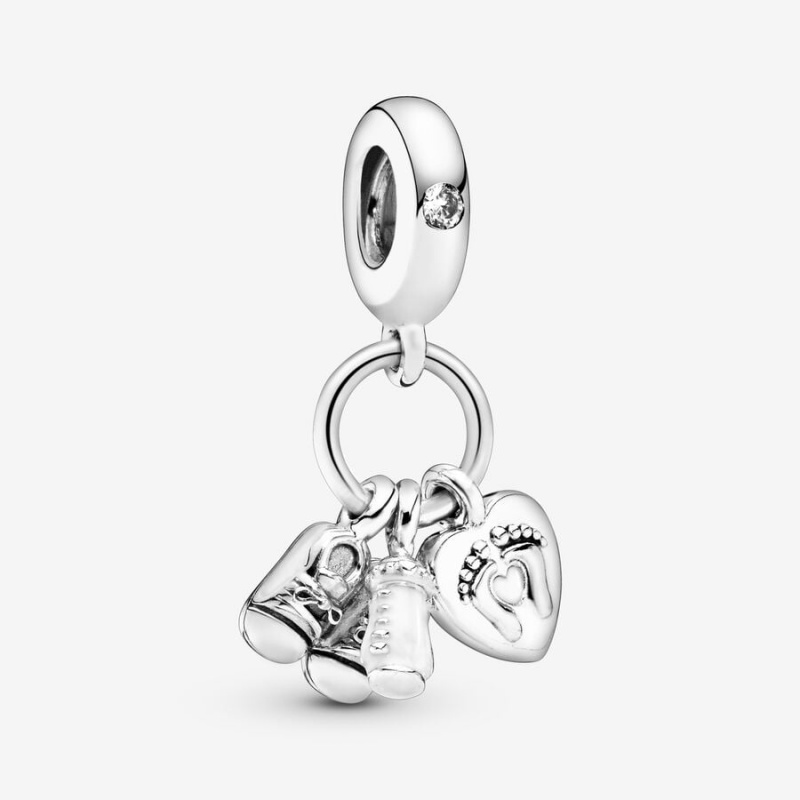 Bracelets Pandora Baby Bottle and Shoes Dangle Dangle Charms | 5347081-IW