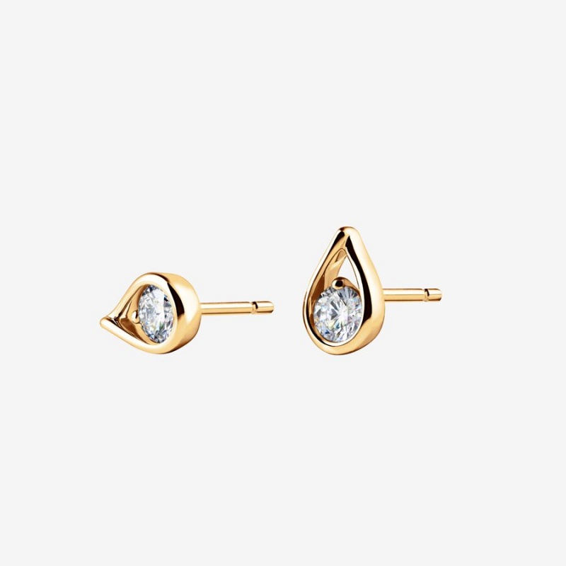 Gold Pandora Brilliance 0.50 ct tw Earrings | 8243591-MC