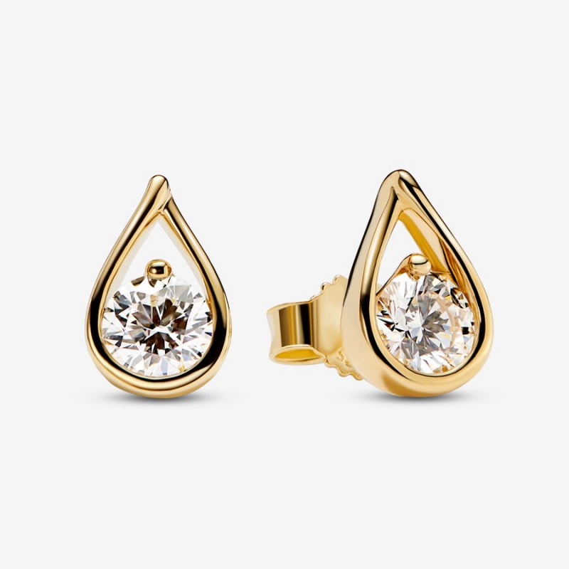 Gold Pandora Brilliance 1.00 ct tw Earrings | 2814053-TE