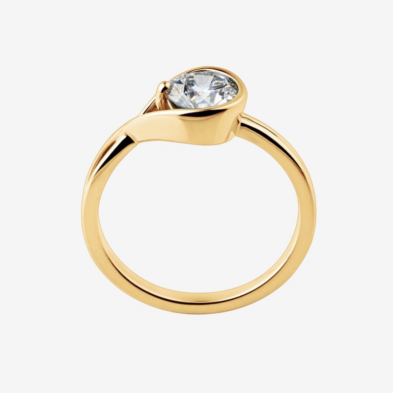 Gold Pandora Brilliance 1.00 ct tw Lab-Created Diamond Rings | 3184695-IC