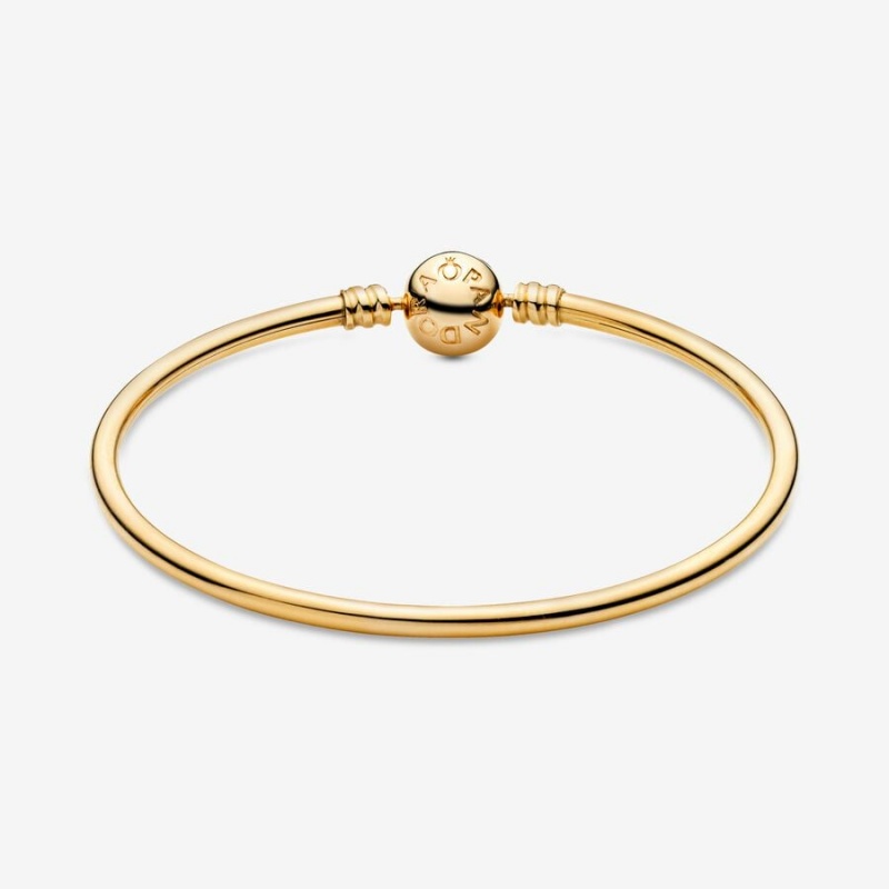 Gold Pandora Moments Bangle Charm Bracelets | 3028941-US