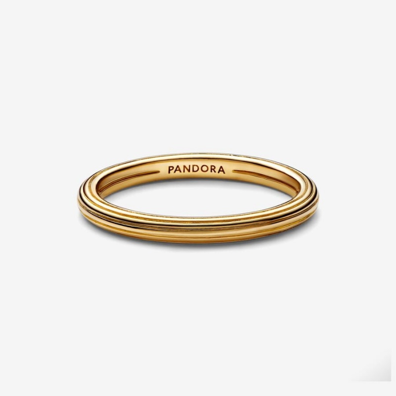 Gold Plated Pandora ME Band Rings | 4853261-MS