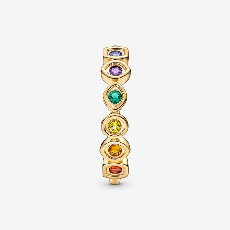 Gold Plated Pandora Marvel The Avengers Infinity Stones Pinky Rings | 3217408-OT