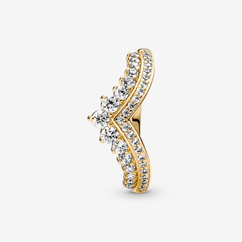 Gold Plated Pandora Timeless Wish Tiara Statement Rings | 0617349-PA