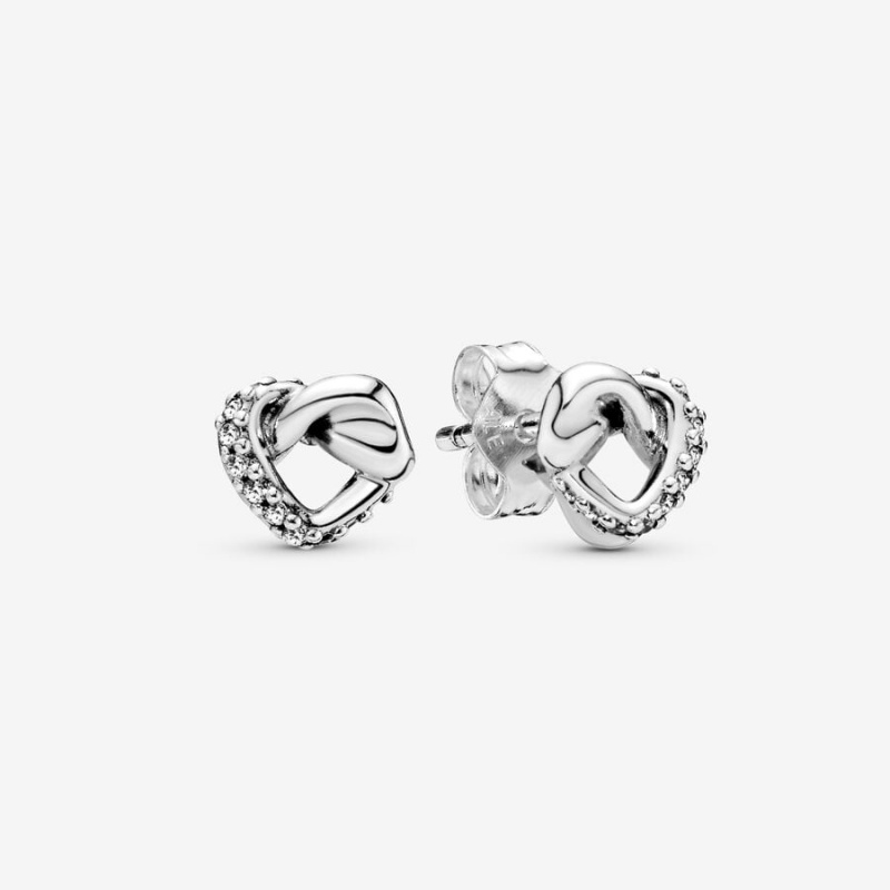 Pandora Us Pandora Knotted Hearts Stud Earrings | 7354120-ON