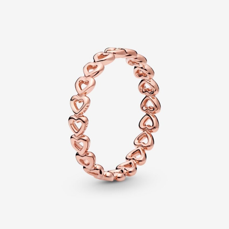 Rose Gold Plated Pandora Band ofs Band Rings | 7486590-RB