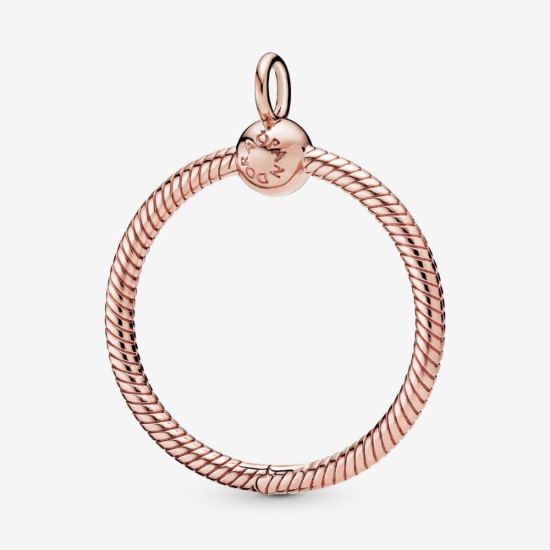 Rose Gold Plated Pandora Moments Medium O Charm Holders | 3201794-EL