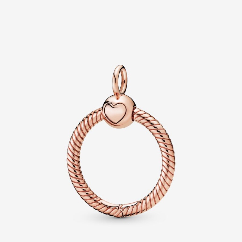 Rose Gold Plated Pandora Moments Small O Charm Holders | 1495673-BX