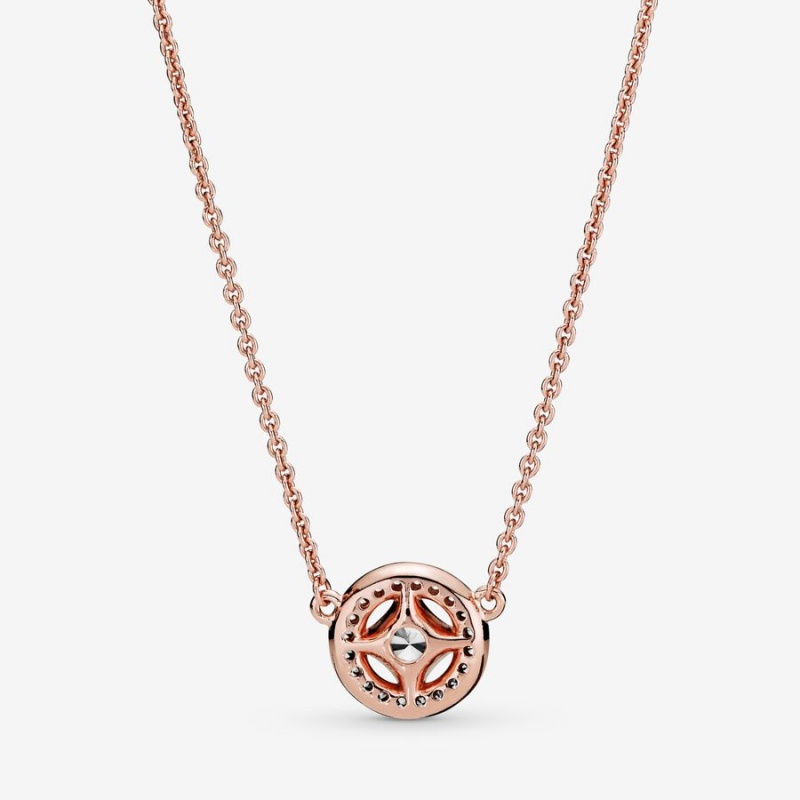 Rose Gold Plated Pandora Necklace & Earring Sets | 1456398-JQ