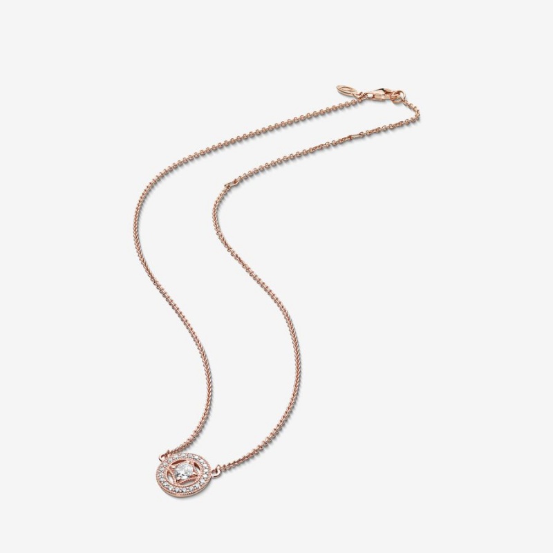 Rose Gold Plated Pandora Necklace & Earring Sets | 1456398-JQ