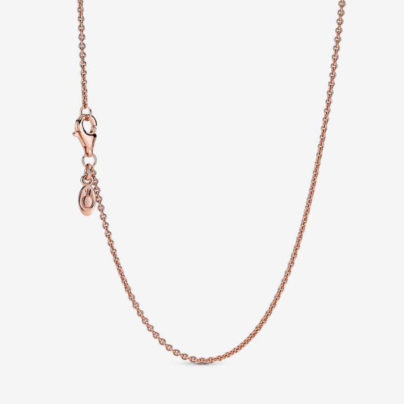 Rose Gold Plated Pandora Pendant Necklaces | 0157689-LC