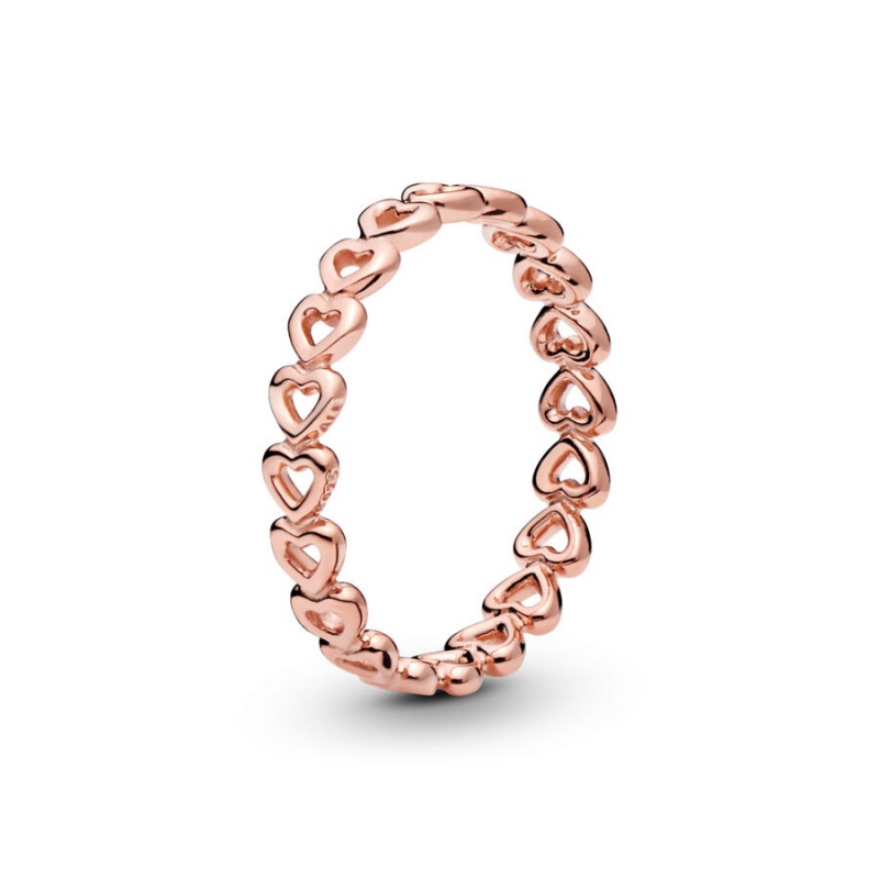 Rose Gold Plated Pandora Ring Sets | 2641897-AX