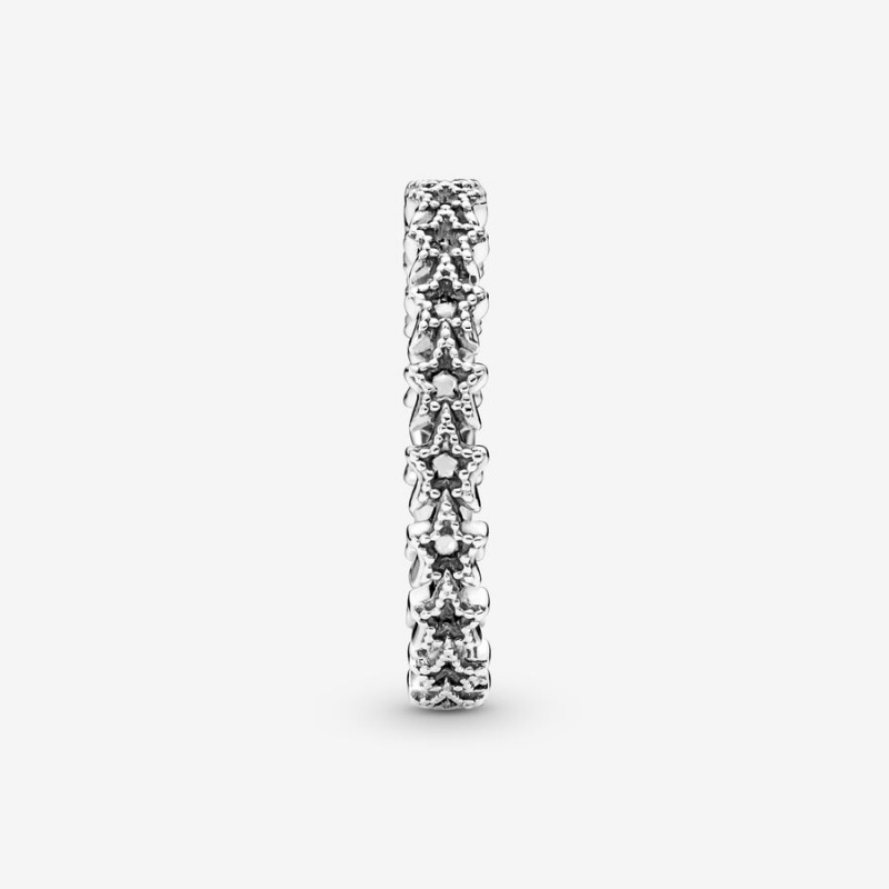 Sterling Silver Pandora Band of Asymmetric Stars Band Rings | 5092643-NF