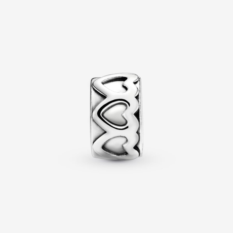 Sterling Silver Pandora Band of Hearts Clip Clips | 3281047-GF