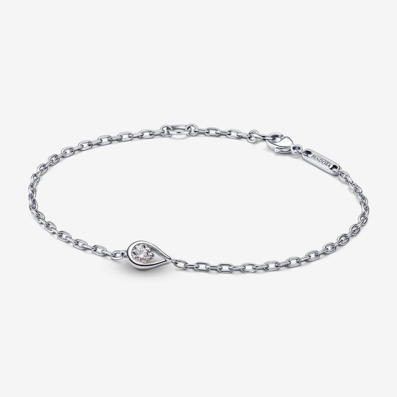 Sterling Silver Pandora Brilliance 0.15 ct tw Bracelets | 6843752-UB