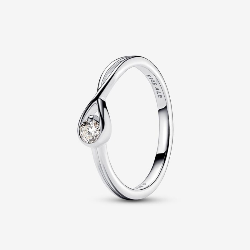 Sterling Silver Pandora Brilliance 0.15 ct tw Lab-Created Diamond Rings | 8175906-AL