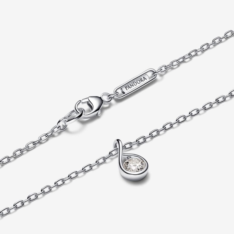 Sterling Silver Pandora Brilliance 0.25 ct tw Necklaces | 1056793-OU