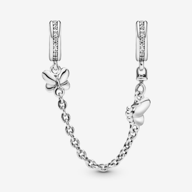 Sterling Silver Pandora Butterfly Safety Safety Chains | 5176894-MT