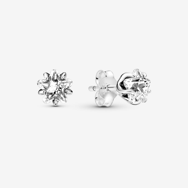 Sterling Silver Pandora Celestial Sparkling Stars Stud Earrings | 0184735-GN