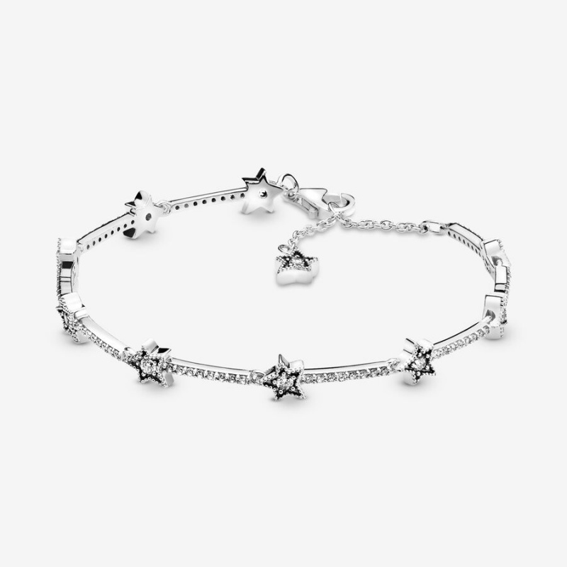 Sterling Silver Pandora Celestial Stars Chain Bracelets | 8657249-TP