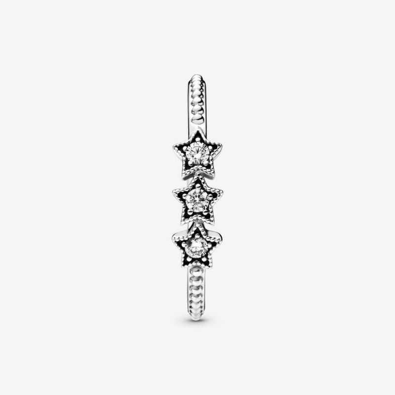 Sterling Silver Pandora Celestial Stars Statement Rings | 6521483-UG